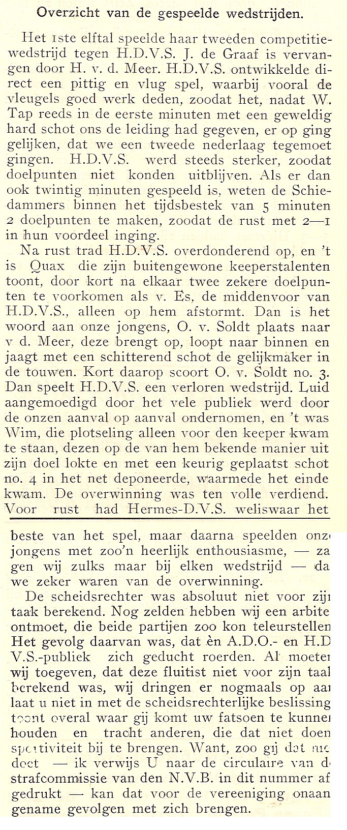 ADO, Hermes DVS, oktober 1926
