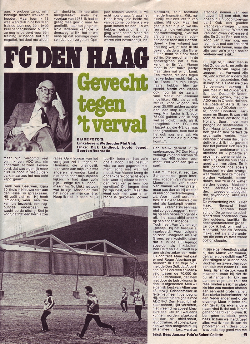 FC Den Haag " Gevecht tegen het verval" 