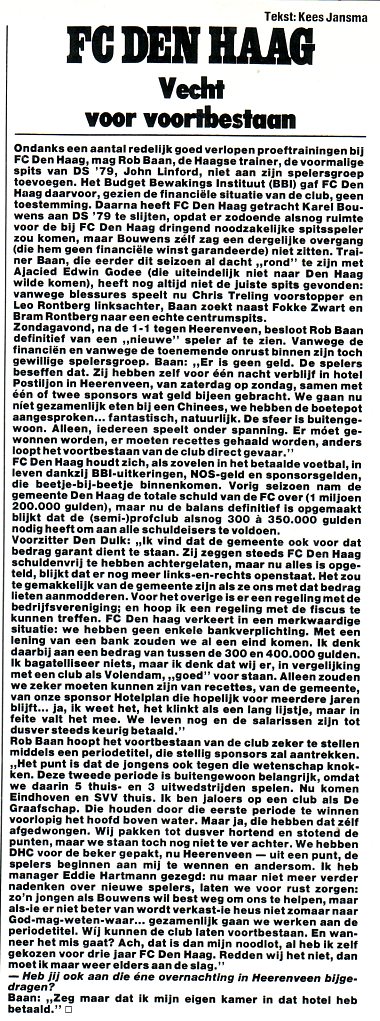 FC Den Haag vecht voor voortbestaan