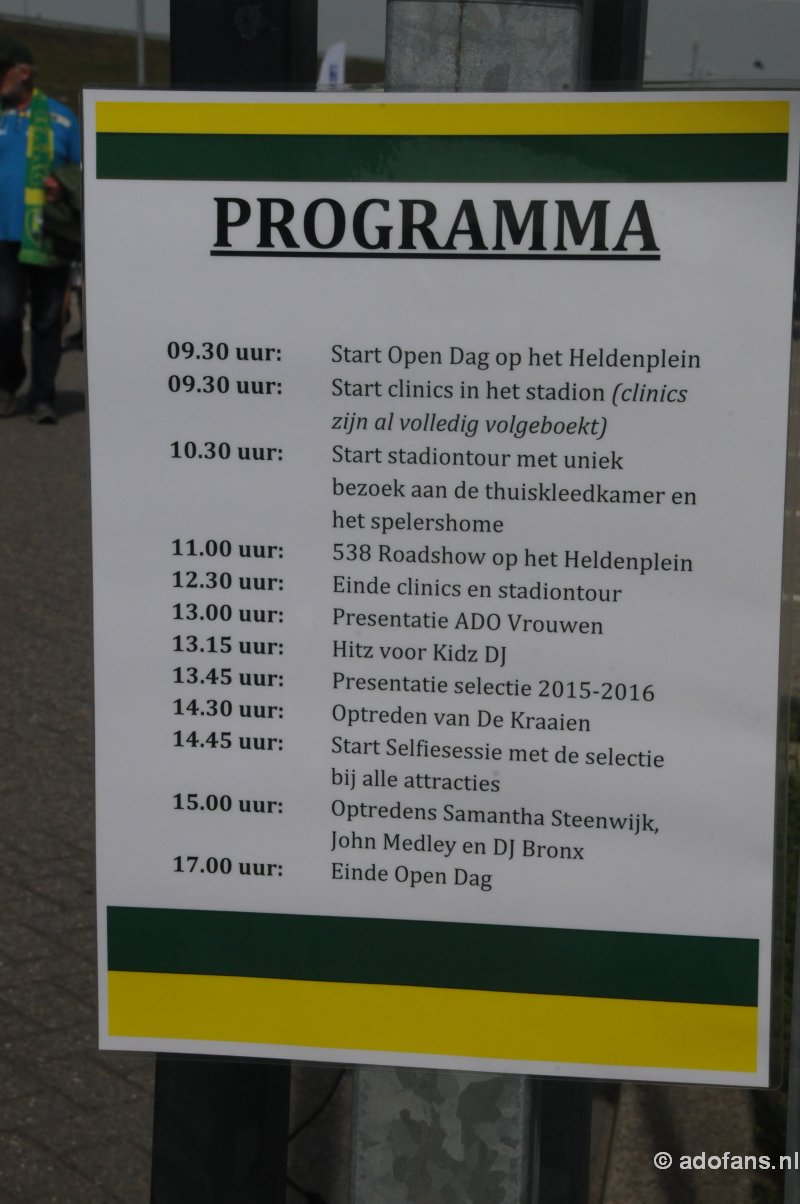 Foto's Open Dag  ADO Den Haag 2015-2016