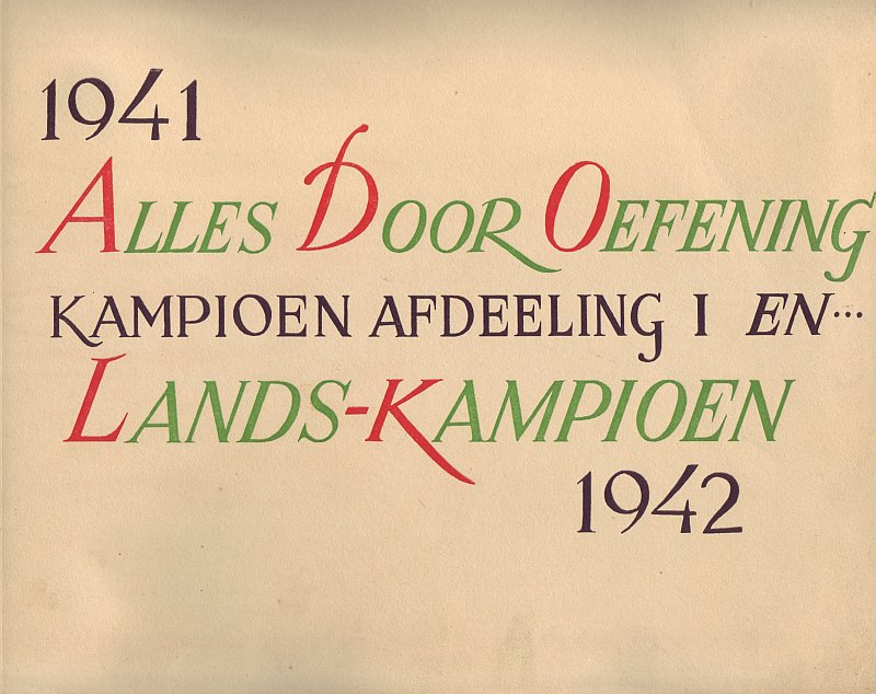 kampioens fotoboek 1941-1942