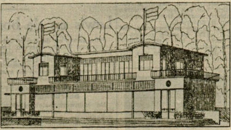 1946 plan Nieuwe clubhuis ADO zuiderpark