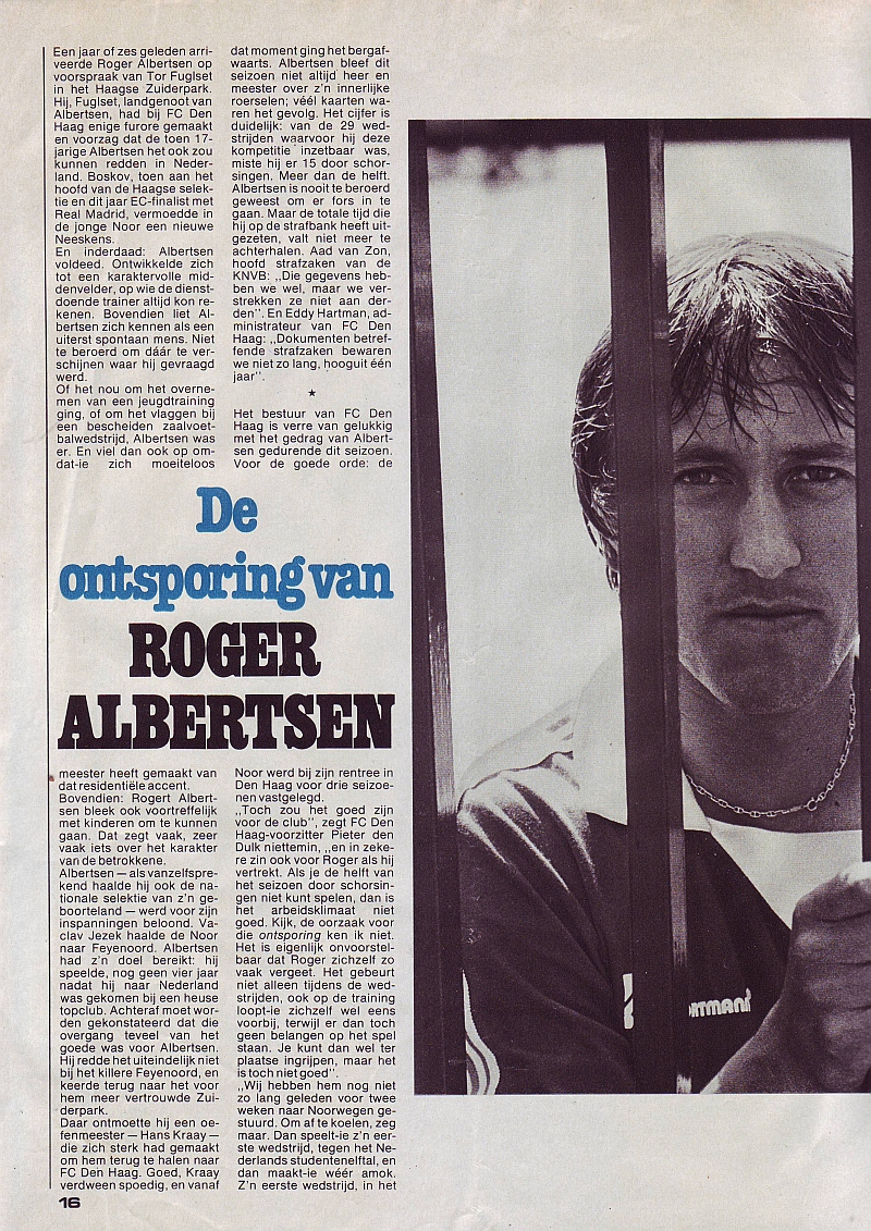 De ontsporig van Roger Albertsen