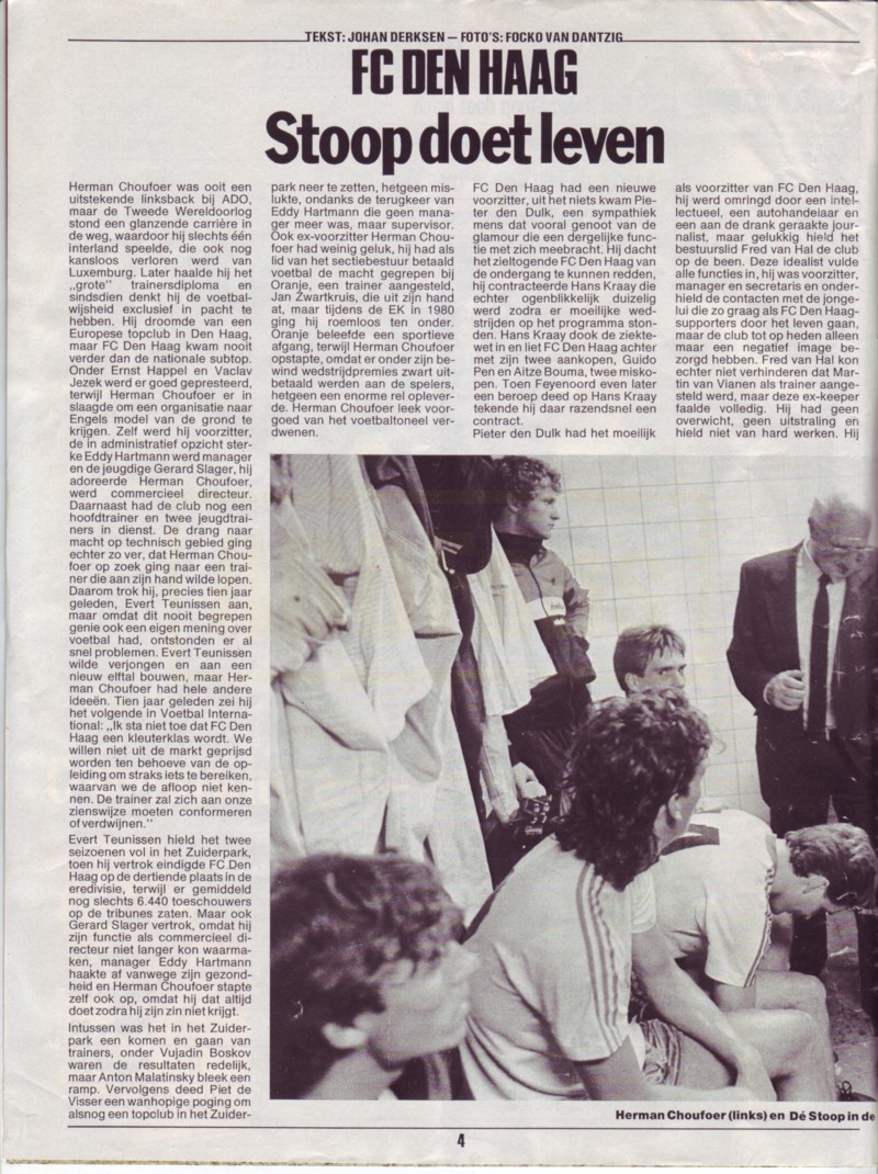 VI 1984 FC Den Haag  Stoop doet leven