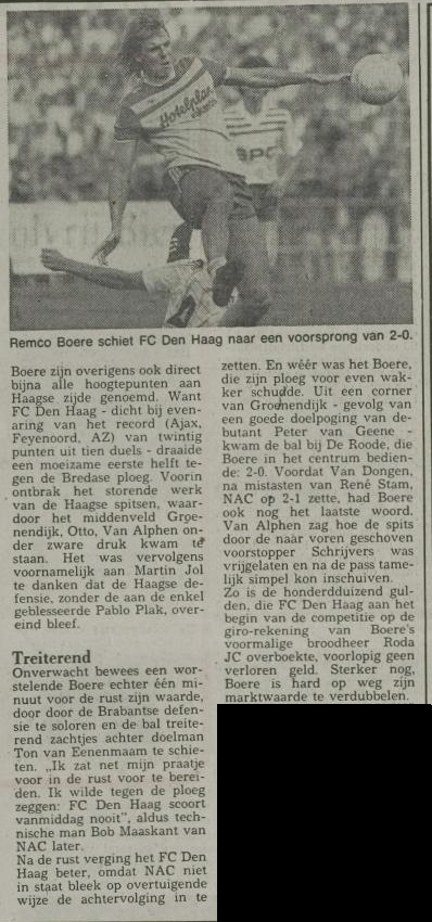 FC Den Haag met driemaal Boere weer winst