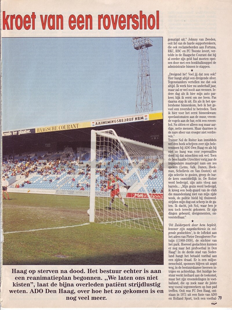 1994 ADO Den Haag het Bankroet van een Rovershol