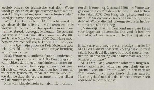 Mark Wotte Voelt zich "belazerd" door ADO Den Haag