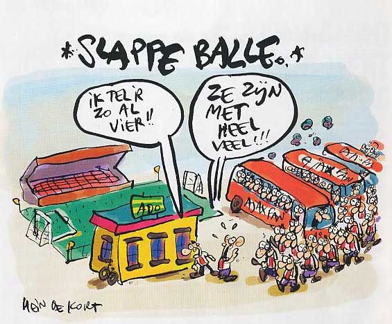 Slappe ballen: overval ADO supportershome