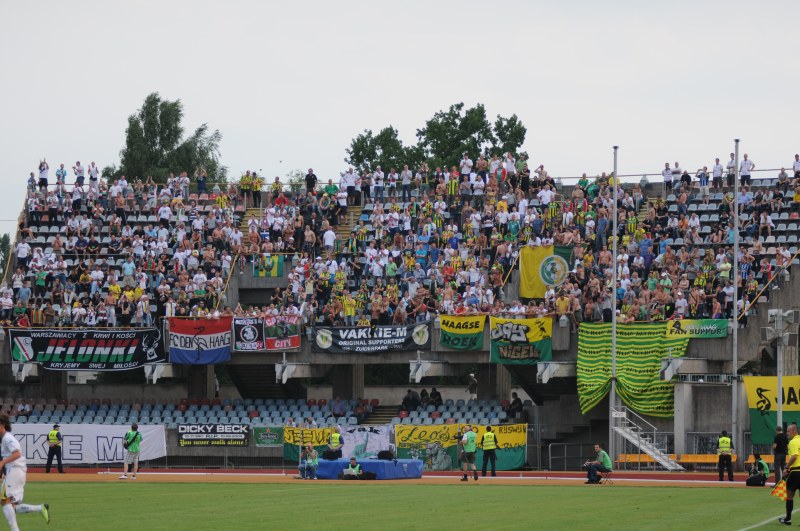 Europa League FK Taunas - ADO Den Haag De goedgevulde vakken met Haagse en Poolse supporters