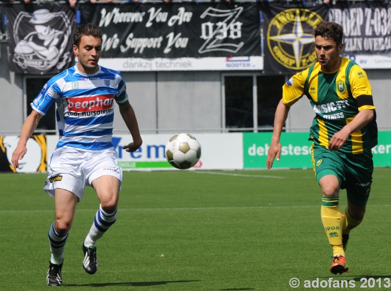 wedstrijd foto  PEC Zwolle- ADO Den Haag 12 mei 2013