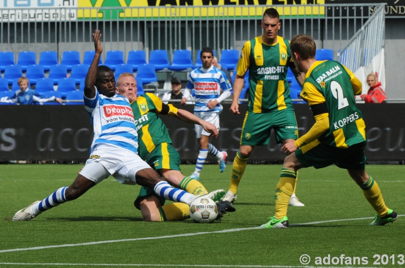 wedstrijd foto  PEC Zwolle- ADO Den Haag 12 mei 2013