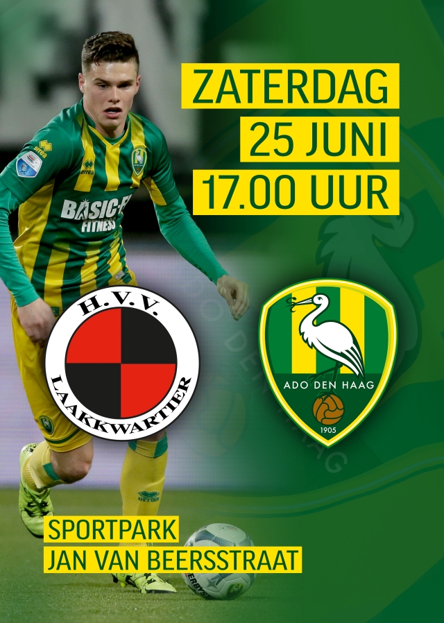 poster oefenwedstrijd Laakkwartier - ADO Den Haag