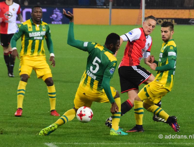 ADO Den Haag verliest met 5-1 knvb-beker Feyenoord