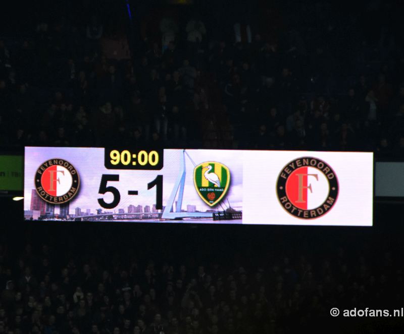 ADO Den Haag verliest met 5-1 knvb-beker Feyenoord