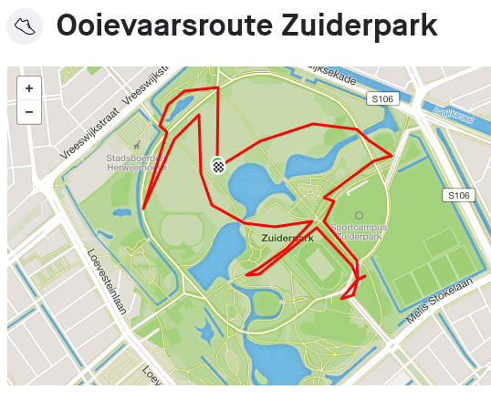 Strava  Ooievaarsroute Zuiderpark