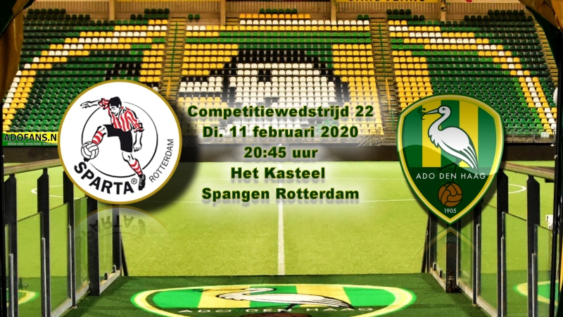 nieuwe speeldag SPARTA Rotterdam ADO Den Haag