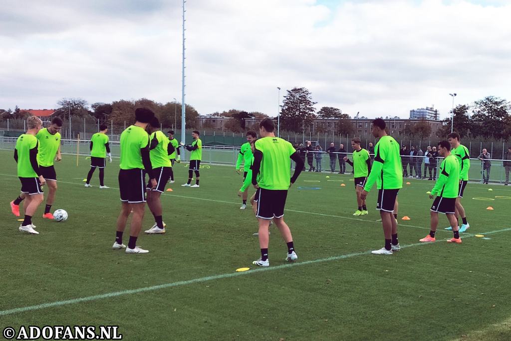 Eerste training ADO Den Haag  op nieuw Zuiderparkcomplex