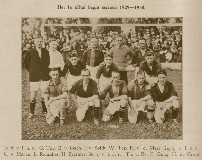 A.D.O Elftal begin seizoen 1929-1930