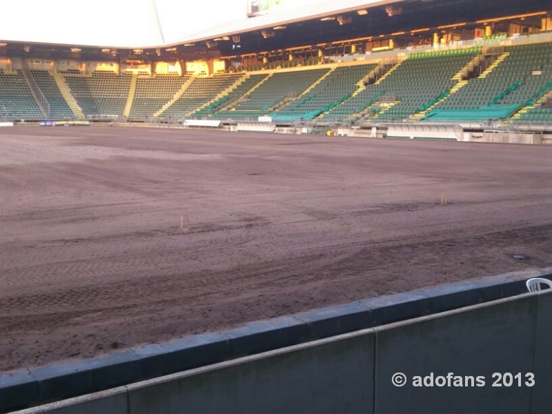 ADO Den Haag stadion krijgt laatst grasmat 