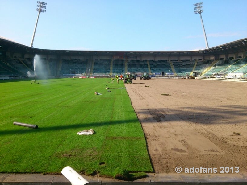 Nieuwe grasmat voor ADO Den Haag