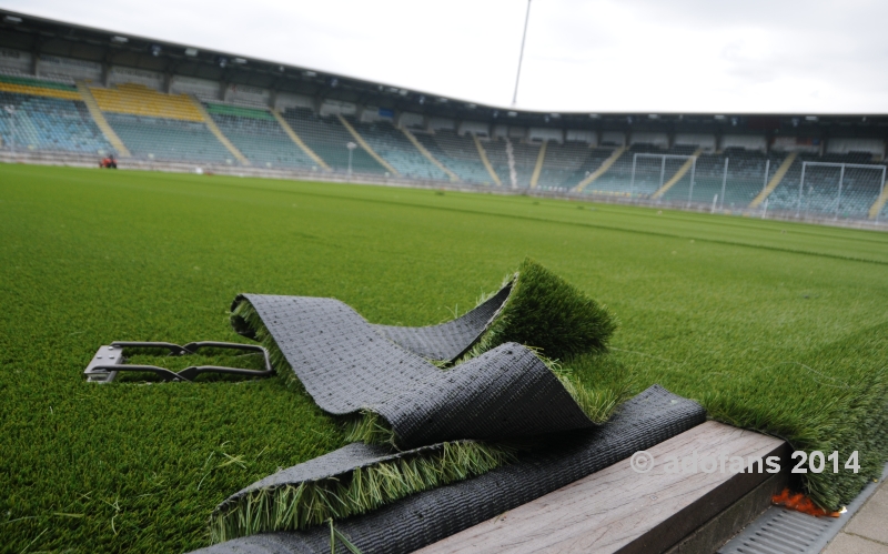 Nieuw greenfields kunstgrasveld ADO Den Haag ligt al in het stadion