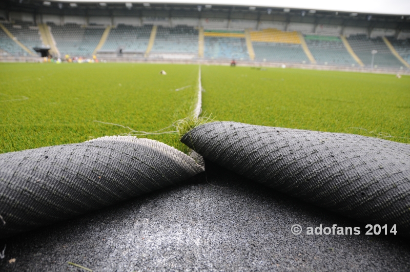 Nieuw greenfields kunstgrasveld ADO Den Haag ligt al in het stadion