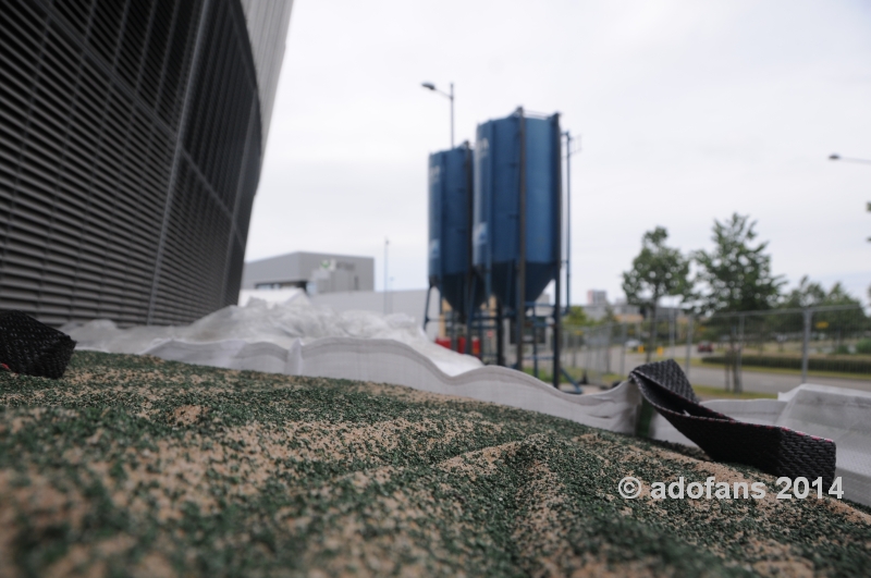 Nieuw greenfields kunstgrasveld ADO Den Haag ligt al in het stadion