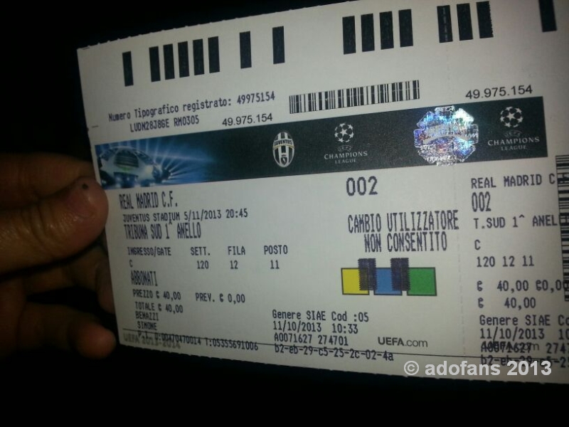 ADOfans visit Juventus - Real Madrid Champions League